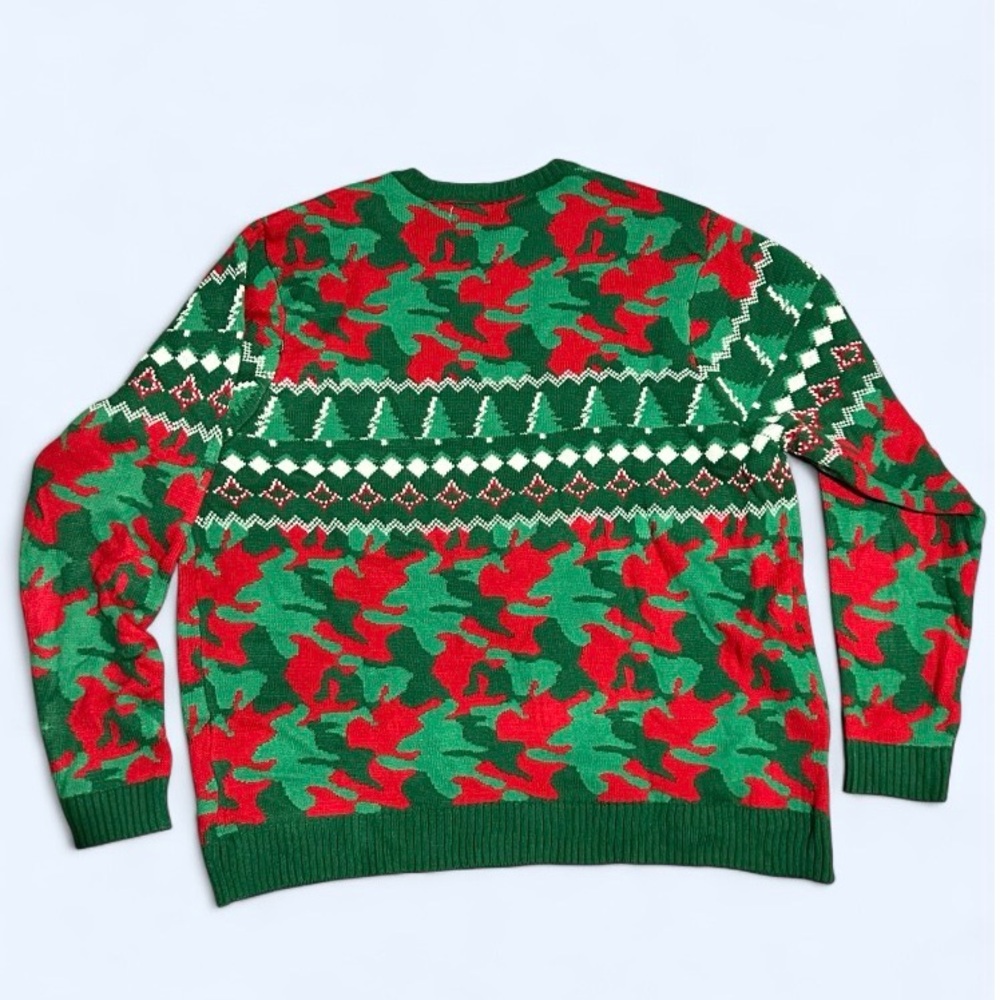 Men’s Big+Tall Jollidays Kohl’s Ugly Christmas Deer Pattern Sweater Size 4XB - Picture 2 of 6